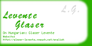 levente glaser business card